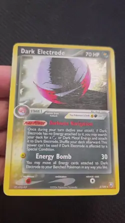 Pokemon Dark Electrode #4/109 Holo 2004 EX Team Rocket Returns - Image 2