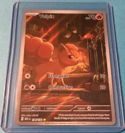 Pokemon Vulpix 138/132 ME01 Mega Evolution Illustration Rare Holo EN 70 HP - Image 1