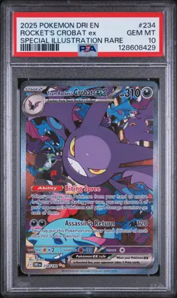 Rocket'S Crobat Ex Pokemon Dri En-Destined Rivals 234 NM PSA 10 - Image 1