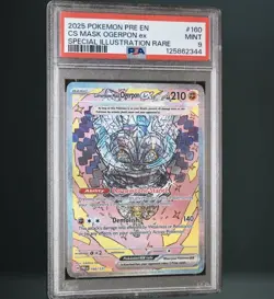 2025 POKEMON PRE EN CS MASK OGERPON ex SPECIAL ILLUSTRATION RARE #160 MINT 9 - Image 1