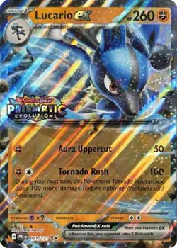 LUCARIO EX (PRISMATIC EVOLUTIONS STAMP) 051/131 POKEMON NM/M - Image 1