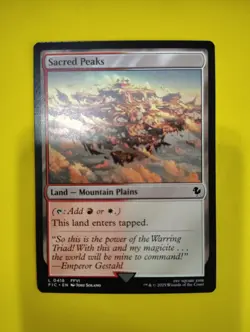 Sacred Peaks MTG Final Fantasy Commander Card NM Condition - Image 1