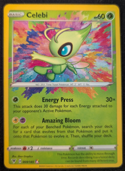 2020 Pokemon Celebi Amazing Rare 009/185 Vivid Voltage Holo - Image 1