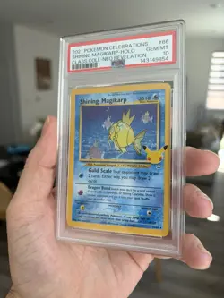 Pokemon PSA 10 GEM Shining Magikarp 66/64 Celebrations Classic Collection S#0086 - Image 1