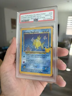 Pokemon PSA 10 GEM Shining Magikarp 66/64 Celebrations Classic Collection S#0086 - Image 2