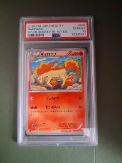 PSA 10 Rapidash 007/054 Fever Burst Fighter 1st Edition Japanese Pokemon 2016 - Image 1
