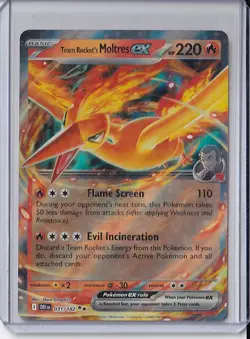 Team Rocket's Moltres ex 031/182 Double Rare Destined Rivals Pokemon Near Mint - Image 1