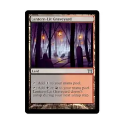 WOTC MtG Champions of Kamigawa Lantern-Lit Graveyard (U) (Foil) NM - Image 1