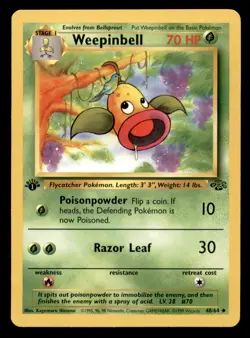 Weepinbell 48/64 Uncommon Jungle Pokemon 1st Edition Lightly Played - Image 1