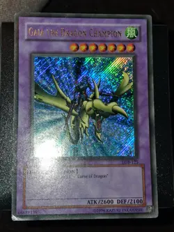 Yu-Gi-Oh LOB Gaia The Dragon Champion Ultra Secret Error + Holo Bleed MP - Image 1