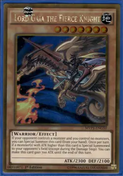 Lord Gaia The Fierce Knight - Gold Rare 1st Edition MVP1-ENG50 - NM - YuGiOh - Image 1