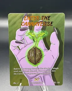 CannaVerse Cards TCG SampL- Enter the CannaVerse - Full Art Foil Promo - Pop 50 - Image 1