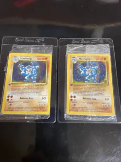 Pokemon 1st Edition Base Set Holo Machamp #8 Sealed Card Lot (4 Cards) - Image 2