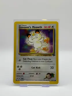 Giovanni's Meowth Gym Challenge 74/132 EX/LP Pokemon Card Vintage WOTC Common - Image 1