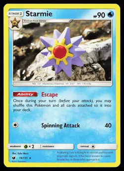Starmie 16/111 Regular Rare Crimson Invasion Yuka Morii Pokemon Card - Image 1