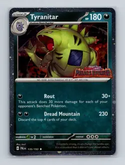 6 Card CarTyranitar 135 Pokemon Paldea Evolved Stamped Cosmos Holo Card NM+ Lot - Image 1