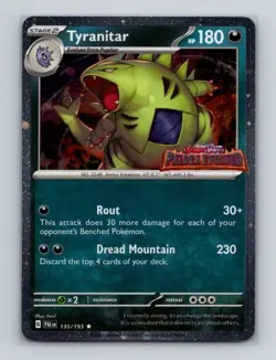 6 Card CarTyranitar 135 Pokemon Paldea Evolved Stamped Cosmos Holo Card NM+ Lot - Image 3