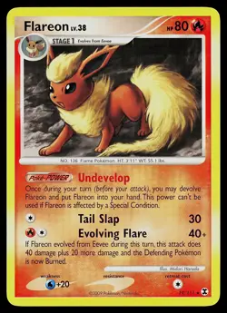 Pokemon Card - Flareon Rising Rivals 19/111 Rare - Image 1