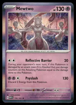 Pokemon Cards Mewtwo 150/165 Holo 151 Rare NM - Image 1