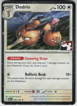 Dodrio 085/165 Rare Prize Pack Series Cards Pokemon Holo Near Mint - Image 1