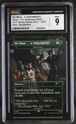THREE VISITS Secret Lair We Want...A SHRUBBERY! Monty Python CGC 9 MTG - Image 1