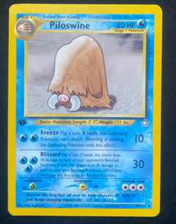 Pokemon Tcg Neo Genesis WOTC NM Regular Piloswine [1st Edition] #44 (MP) - Image 1