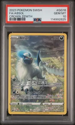 Absol #GG16/GG70 PSA 10 - Pokemon SWSH Crown Zenith Galarian Gallery - Image 1