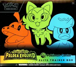 SV Paldea Evolved POKEMON CENTER ETB Elite Trainer Box SEALED (11 Packs + PROMO) - Image 1