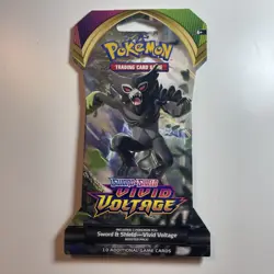 Pokemon TCG Sword and Shield Vivid Voltage Unopened Sealed Sleeved Booster Pack - Image 1