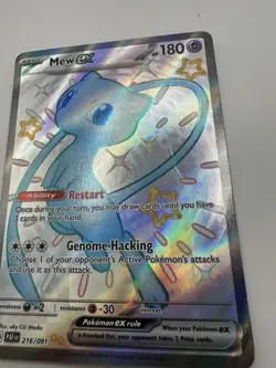 Mew ex 216/091 Shiny Ultra Rare Holo Paldean Fates Pokemon TCG- SEE PICS- MP - Image 2