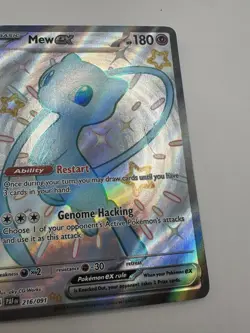 Mew ex 216/091 Shiny Ultra Rare Holo Paldean Fates Pokemon TCG- SEE PICS- MP - Image 3