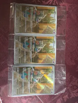 3 Sealed Paldean Fates Mimikyu 075 Promo Cards Holo NM Pokemon TCG - Image 2