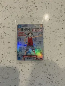 10 PACK!!! Monkey.D.Luffy (055) (CBB US Voyage) One Piece Promo Card - Image 2