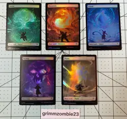 5x FOIL Secrets Of Strixhaven Full Art Basic Land Complete Set Mint Unplayed NM - Image 1