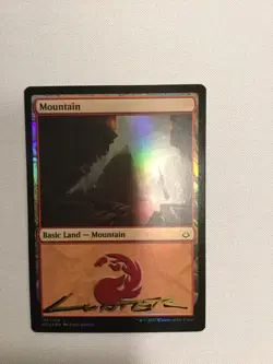 MTG Magic Signed Titus Lunter Artist Proof Foil Basic Land Mountain HOU - Image 1