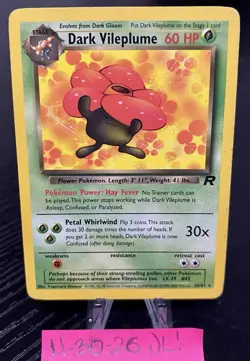 Pokemon TCG Dark Vileplume Team Rocket 30/82 Rare WOTC - Image 1