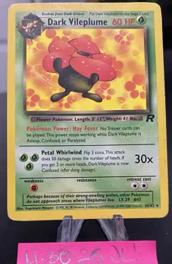 Pokemon TCG Dark Vileplume Team Rocket 30/82 Rare WOTC - Image 2