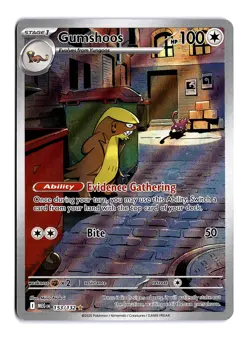 Pokemon Gumshoos 153/132 ME01: Mega Evolution Illustration Rare - Image 1