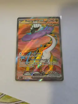 Pokemon TCG Raging Bolt EX Full Art Ultra Rare Holo Card 196/162 Temporal Forces - Image 1