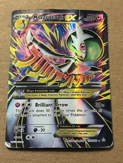 Pokemon M Gardevoir EX Ultra Rare Full Art Holo 156/160 XY Primal Clash - worn - Image 1