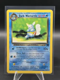 Pokemon TCG Dark Wartortle 46/82 Team Rocket Uncommon Unlimited LP - Image 1