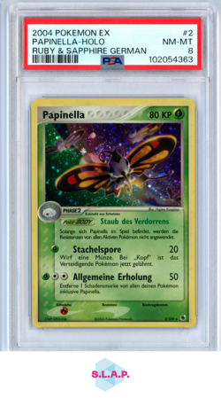 PAPINELLA-HOLO RUBY & SAPPHIRE GER POKEMON GER EX RUBY & SAPPHIRE 2004 2 PSA 8 - Image 1