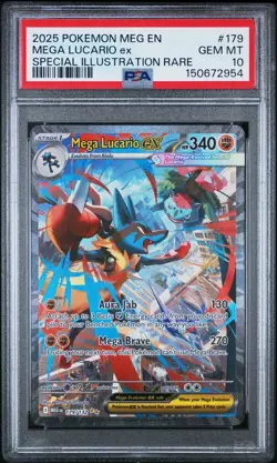 Pokemon Mega Lucario ex 179/132 Me01 Special Illustration Rare PSA 10 - Image 1
