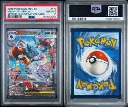 Pokemon Mega Lucario ex 179/132 Me01 Special Illustration Rare PSA 10 - Image 3