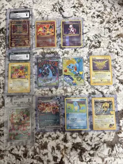 Pokemon Lot CGC Slabs Ancient Mew 8 Pikachu 9 Charizard Mewtwo Zapdos - Image 1