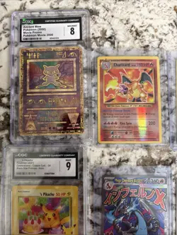 Pokemon Lot CGC Slabs Ancient Mew 8 Pikachu 9 Charizard Mewtwo Zapdos - Image 3