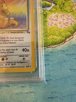Pokemon Dragonite Fossil Holo Rare 4/62 1999 PSA 4 Unlimited English - Image 5