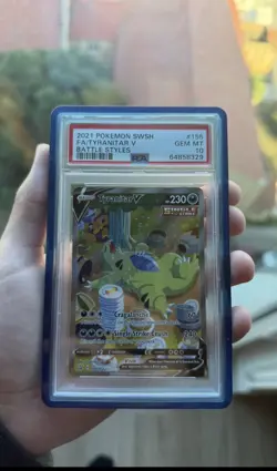 POKEMON SWORD & SHIELD BATTLE STYLES #155 TYRANITAR PSA 10 (PM ME BEFORE BUY) - Image 1