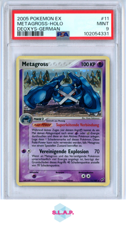 METAGROSS-HOLO DEOXYS-GERMAN POKEMON EX DEOXYS 2005 11 PSA 9 - Image 1