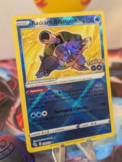 Radiant Blastoise 018/078 Pokemon GO Holo - Image 2